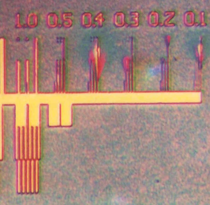 Test Chip. An overview from 1000nm to 100nm