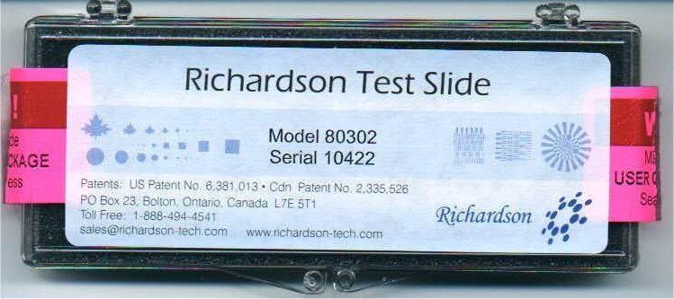 Richardson Test Slide used.